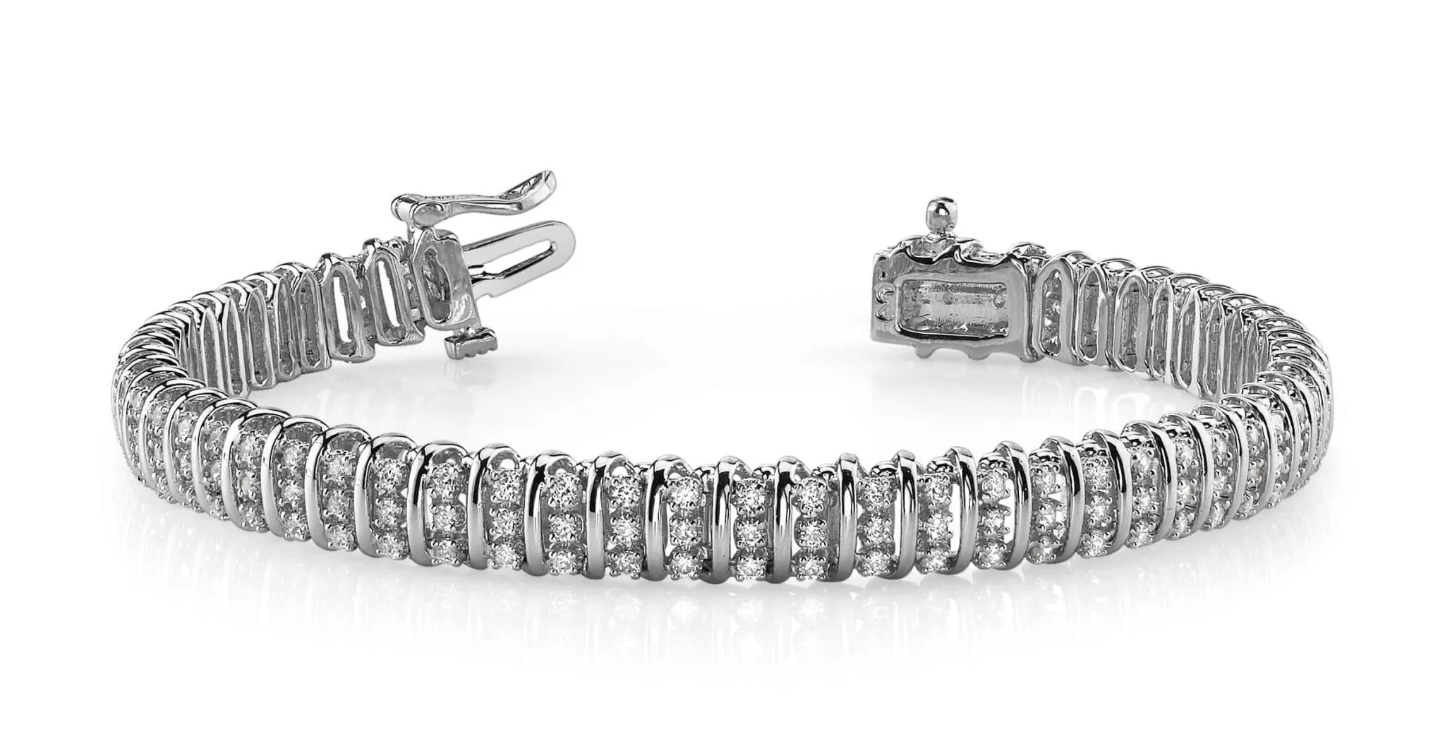 Triple Illusion Diamond Bracelet with 2.97 ct.(finished) 1.5mm