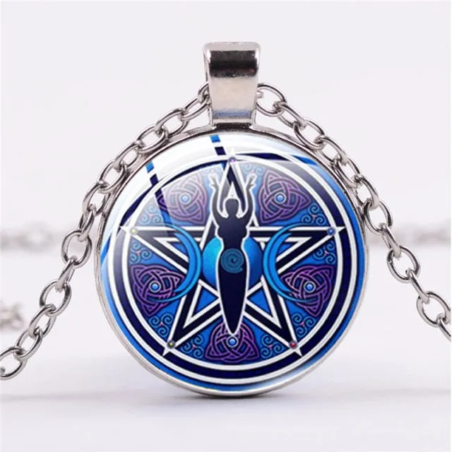 Triple Moon Goddess/ Tree of Life Necklace