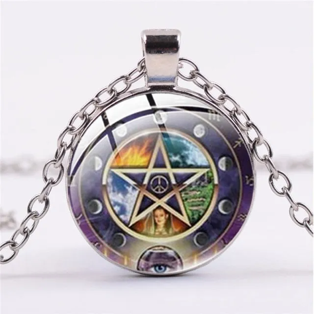 Triple Moon Goddess/ Tree of Life Necklace