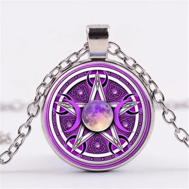 Triple Moon Goddess/ Tree of Life Necklace