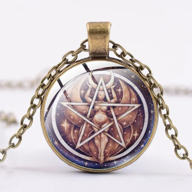 Triple Moon Goddess/ Tree of Life Necklace