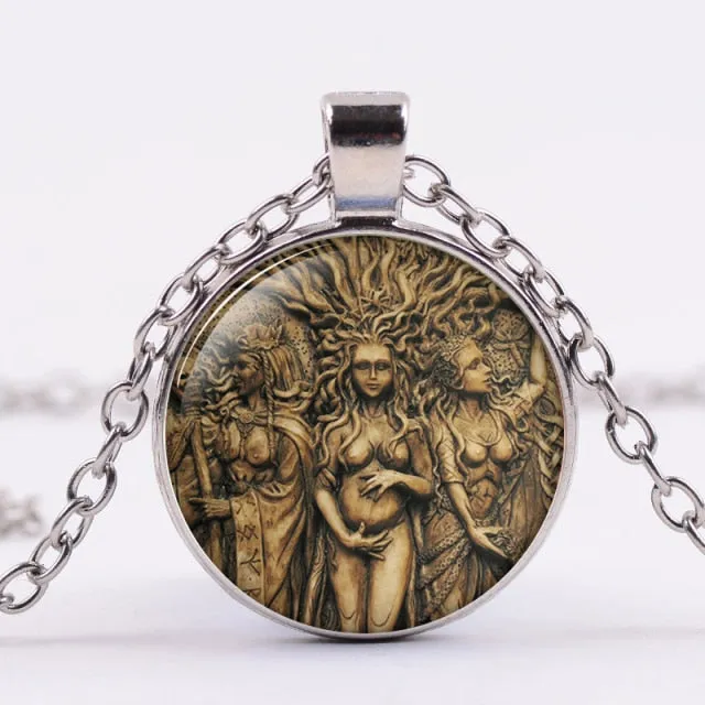 Triple Moon Goddess/ Tree of Life Necklace