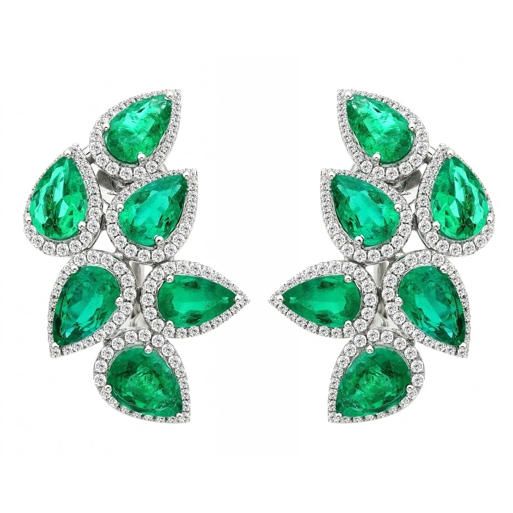 Tropical Paradise Jasmine Emerald Earrings