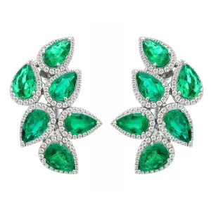 Tropical Paradise Jasmine Emerald Earrings