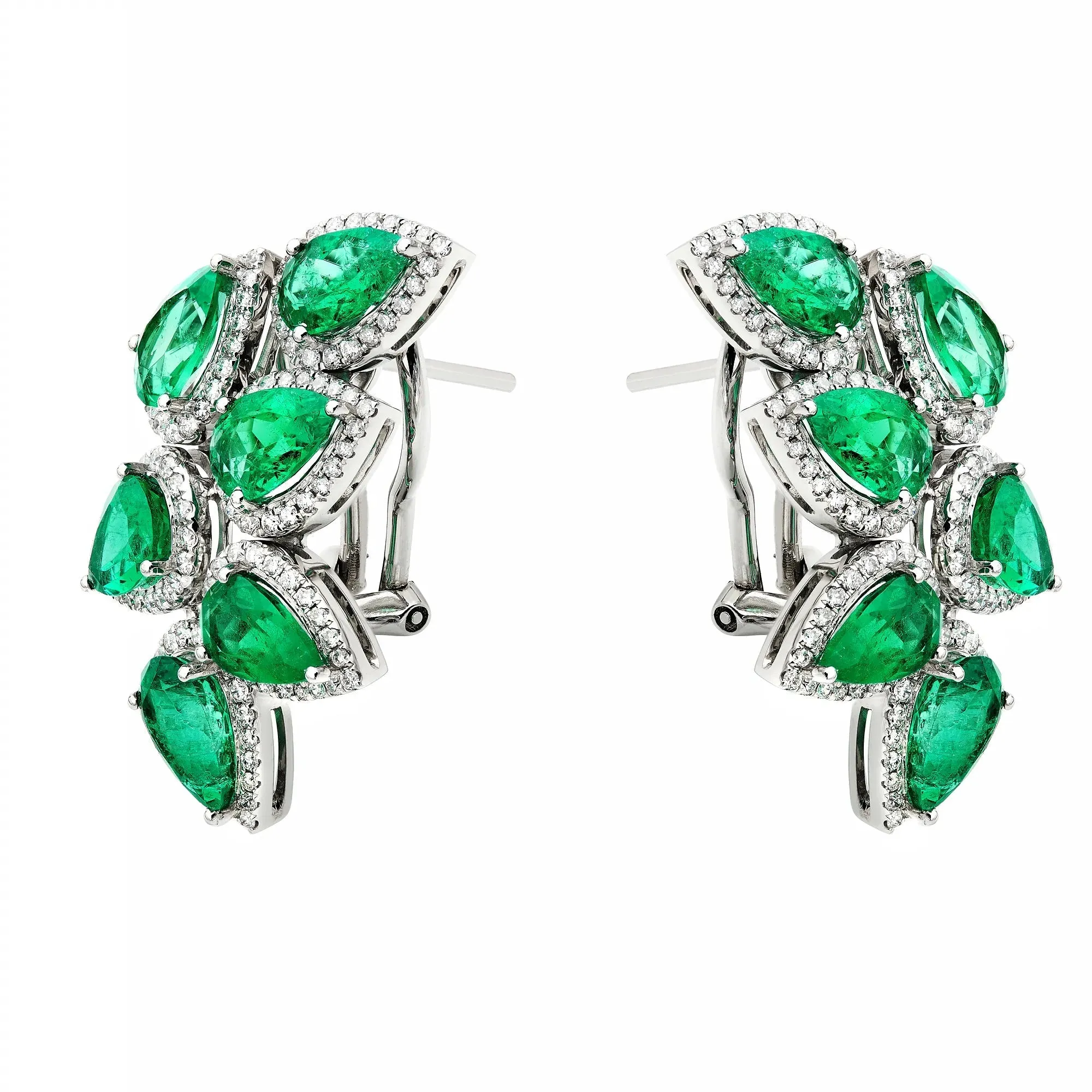 Tropical Paradise Jasmine Emerald Earrings