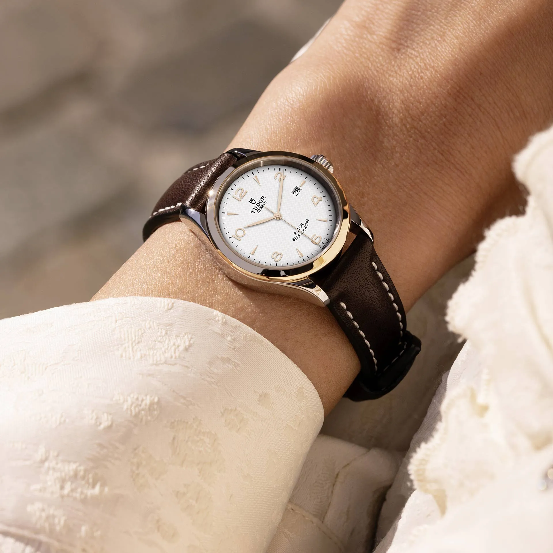 Tudor 1926, Stainless Steel and 18k Rose Gold, 28mm, Ref# M91351-0010