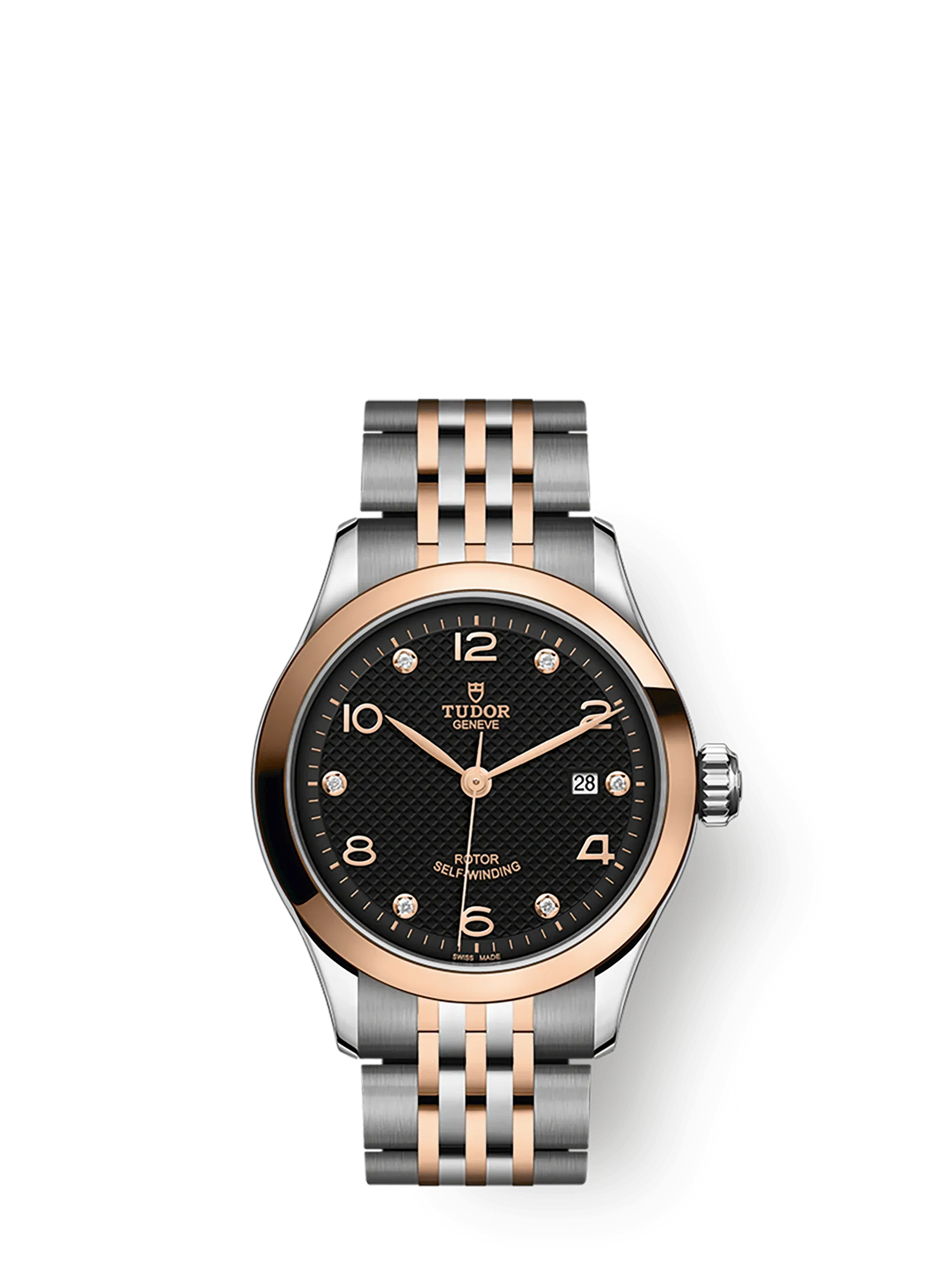 Tudor 1926, Stainless Steel and 18k Rose Gold with Diamond-set, 28mm, Ref# M91351-0004