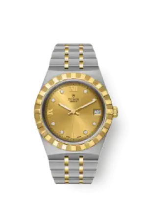 Tudor Royal, Stainless Steel and 18k Yellow Gold with Diamond-set, 34mm, Ref# M28403-0006