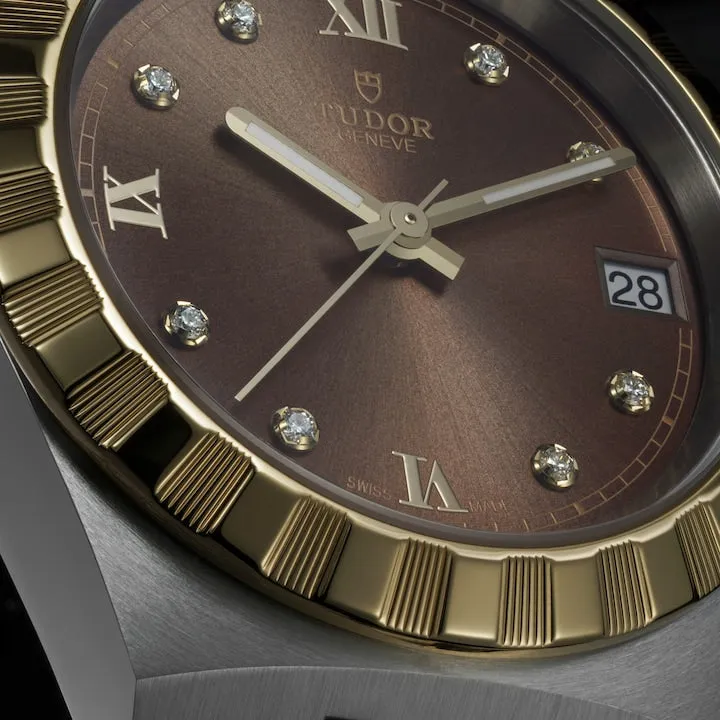Tudor Royal, Stainless Steel and 18k Yellow Gold with Diamond-set, 38mm, Ref# M28503-0008