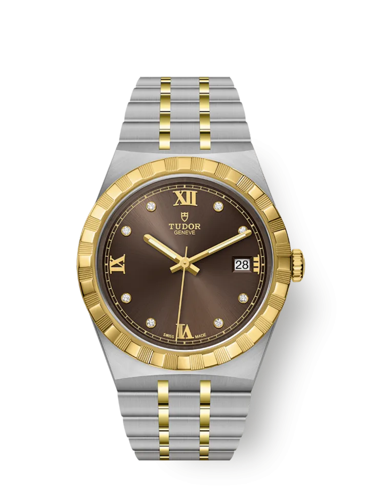 Tudor Royal, Stainless Steel and 18k Yellow Gold with Diamond-set, 38mm, Ref# M28503-0008
