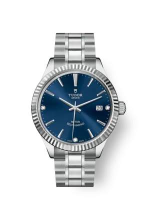 Tudor Style, Stainless Steel and Diamond-set, 38mm, Ref# M12510-0017