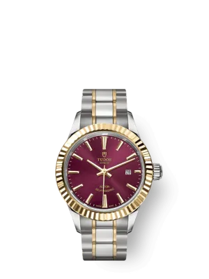 Tudor Style, Stainless Steel and Yellow Gold, 28mm, Ref# M12113-0013