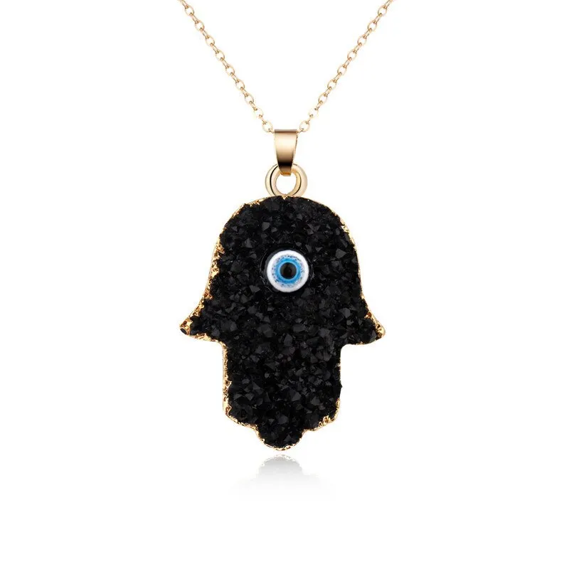 Turkish Evil Eye Thin Pendant Necklaces For Women