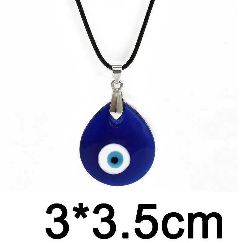 Turkish Evil Eye Thin Pendant Necklaces For Women