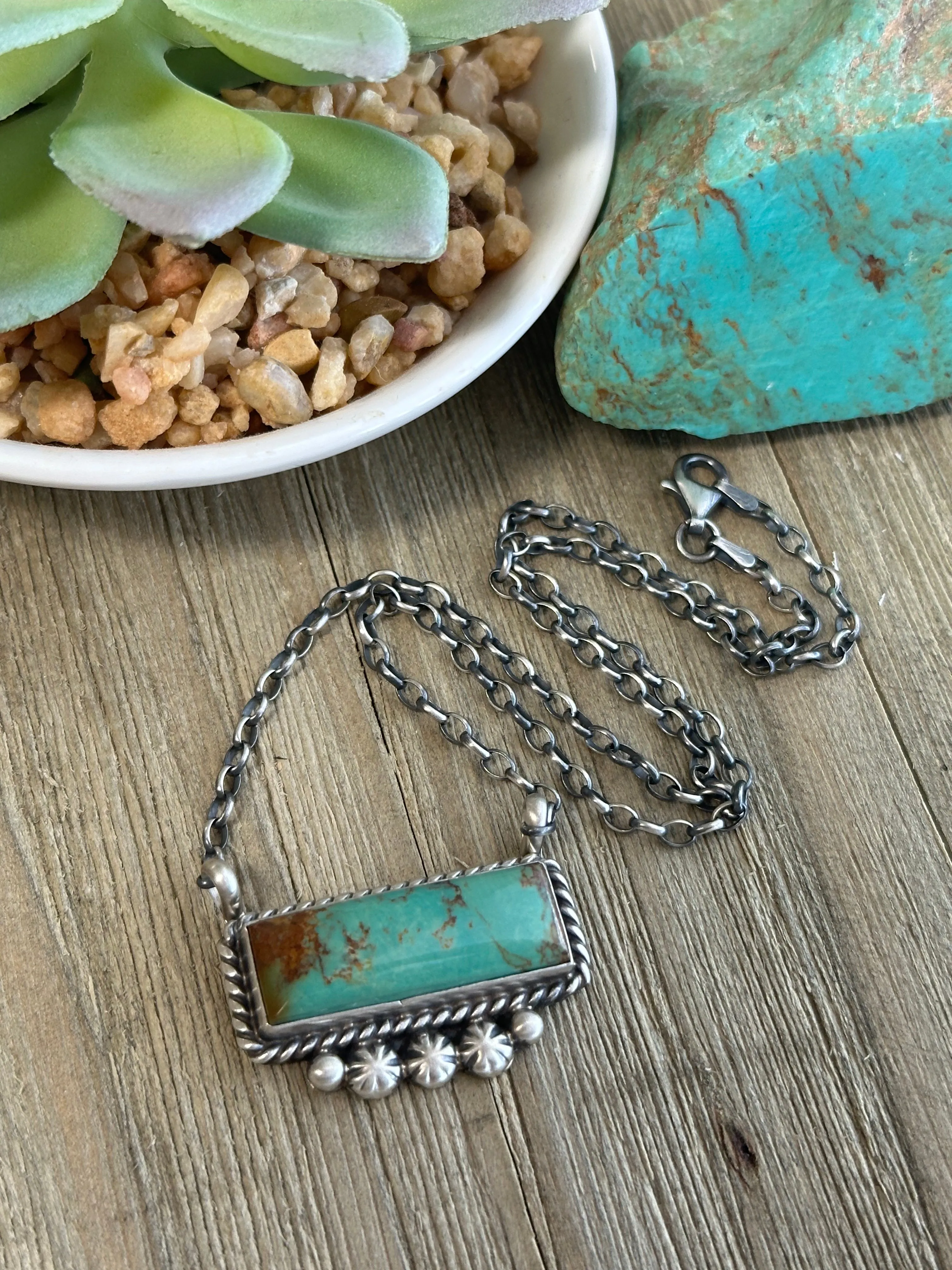 Turquoise Bar Necklace