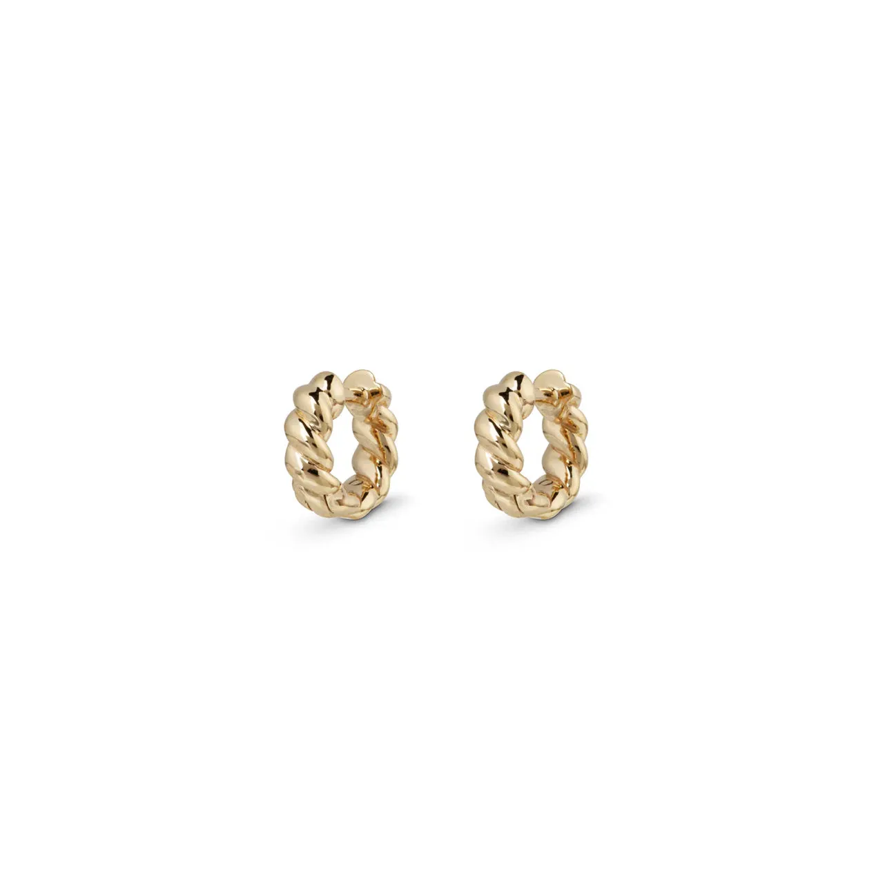 Twisted Rope Huggie Hoops