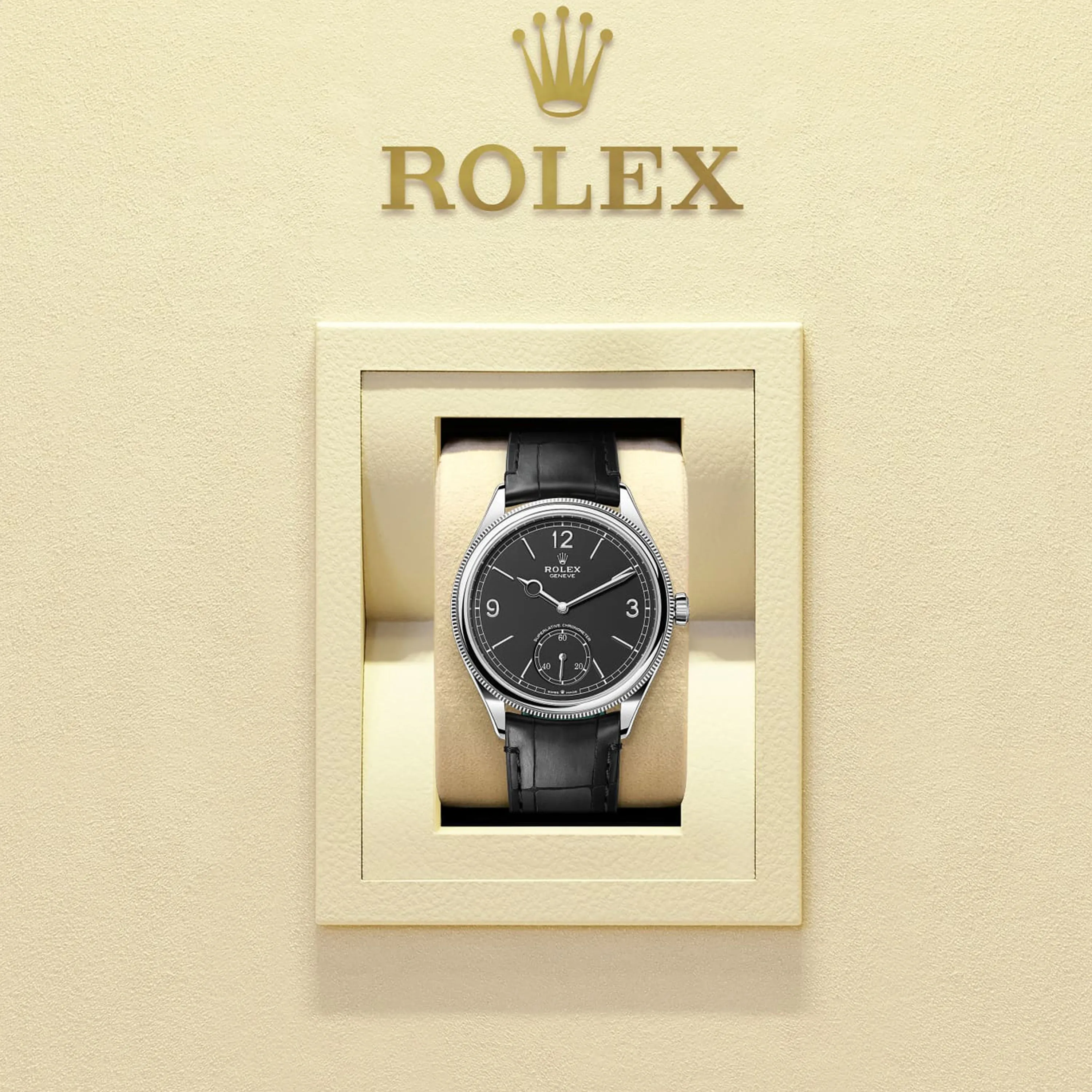 Unworn Rolex Perpetual 1908, 39mm, 18k White Gold, Ref# 52509-0002