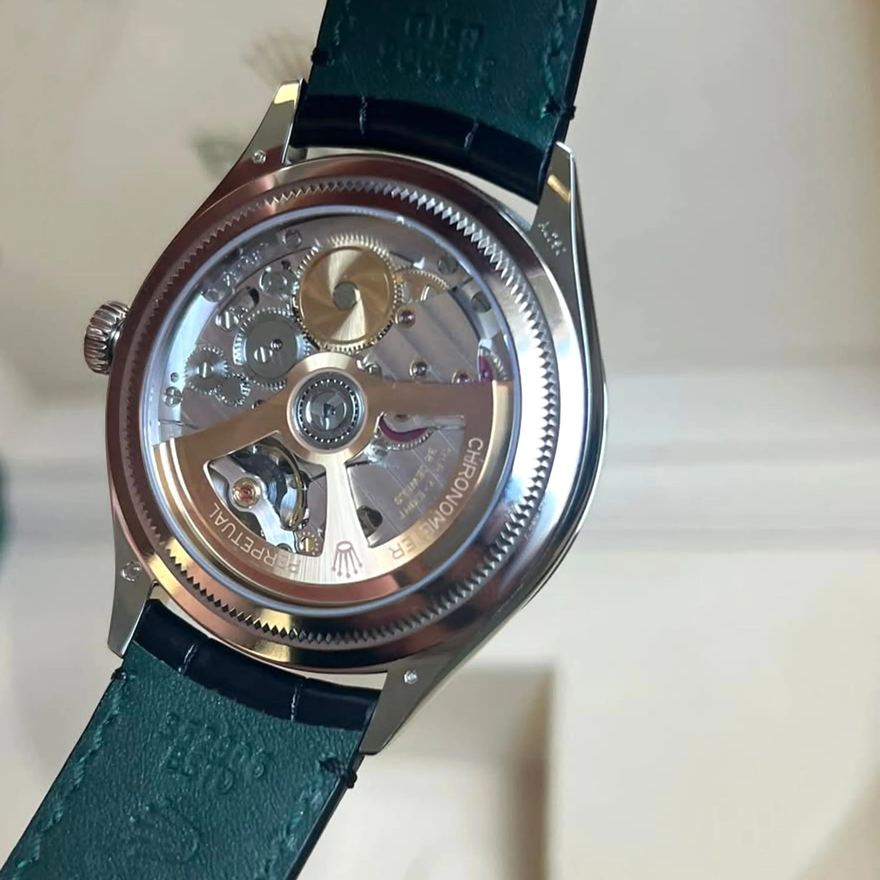 Unworn Rolex Perpetual 1908, 39mm, 18k White Gold, Ref# 52509-0002