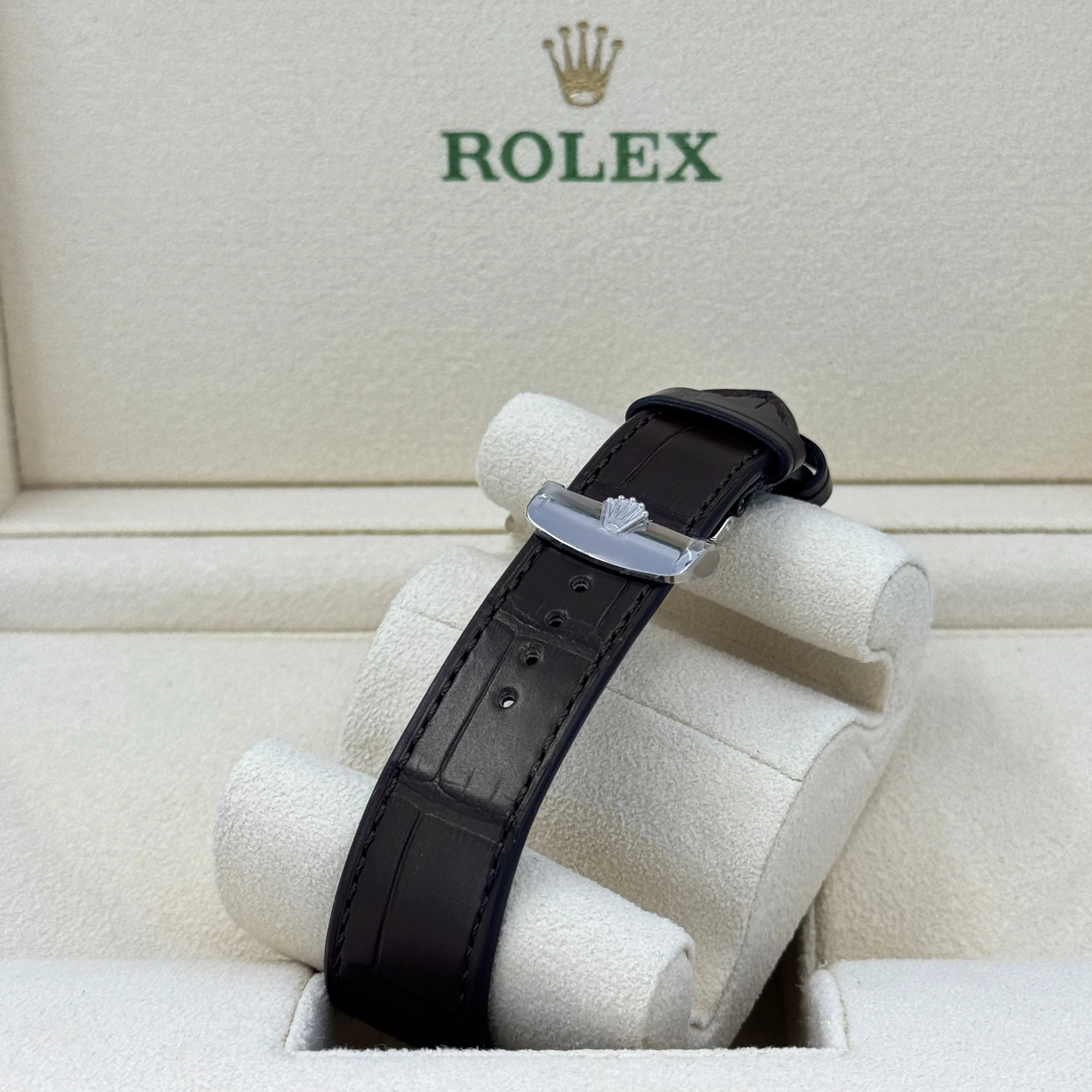 Unworn Rolex Perpetual 1908, 39mm, 18k White Gold, Ref# 52509-0002
