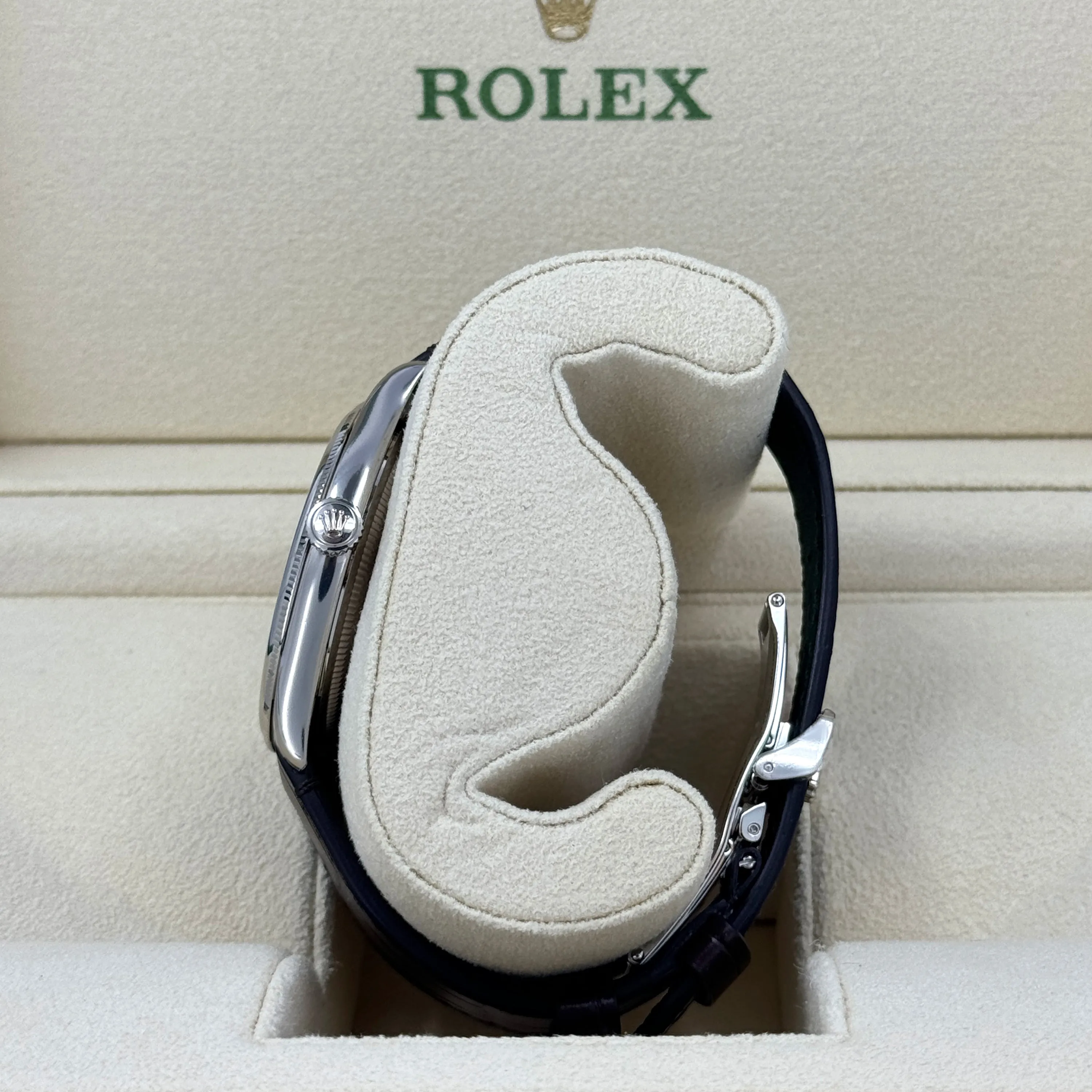Unworn Rolex Perpetual 1908, 39mm, 18k White Gold, Ref# 52509-0002