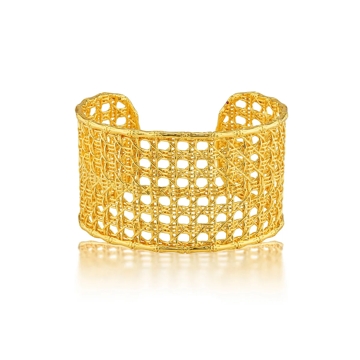 Veranda Caning Cuff - Gold