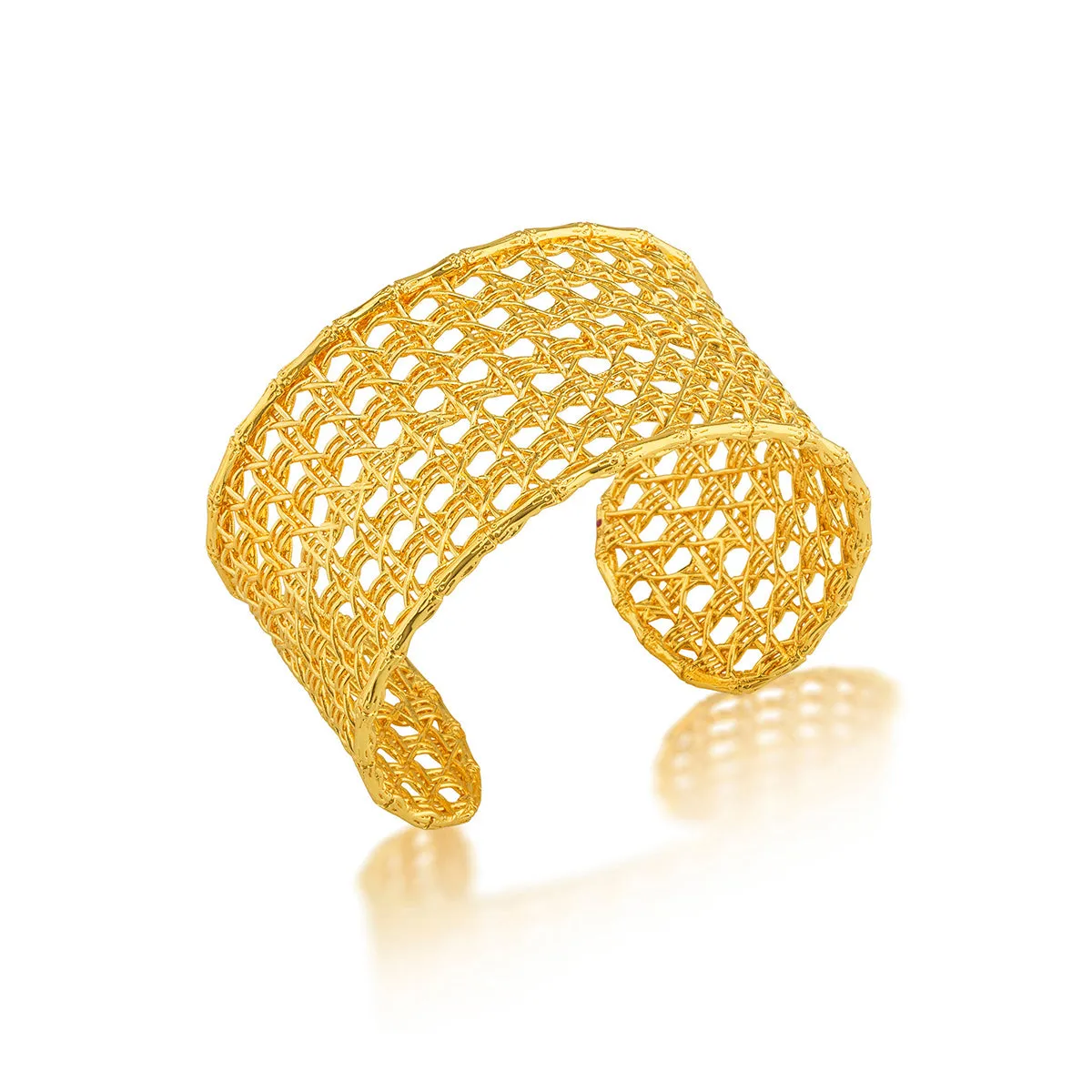 Veranda Caning Cuff - Gold