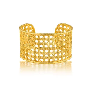 Veranda Caning Cuff - Gold