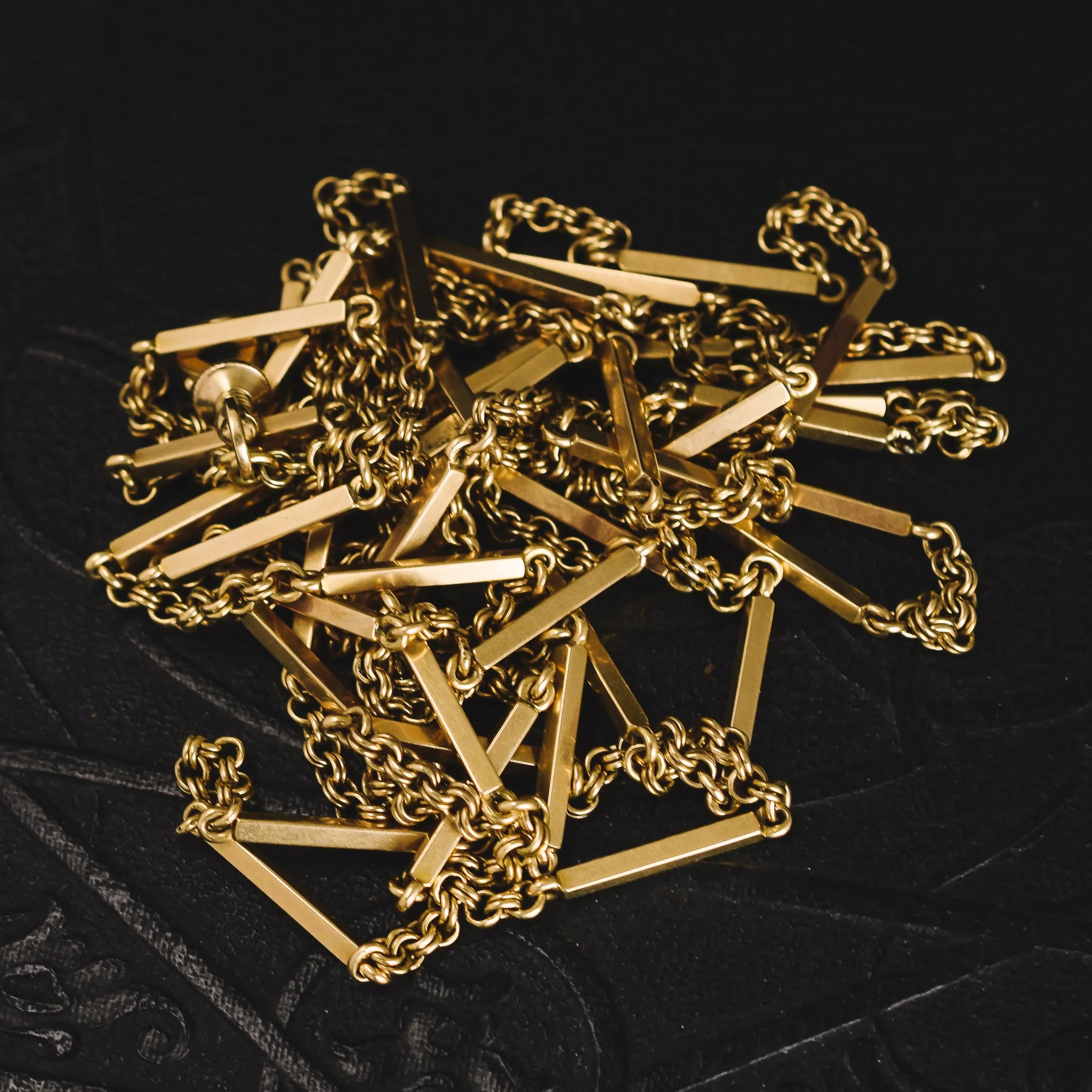 Victorian Fancy-Link Guard Chain, 57"