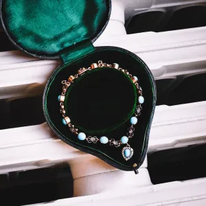Victorian Turquoise & Diamond Heart Bracelet