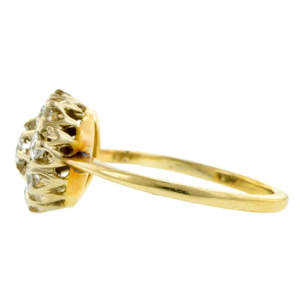 Vintage Diamond Cluster Ring, RBC; 0.81ctw