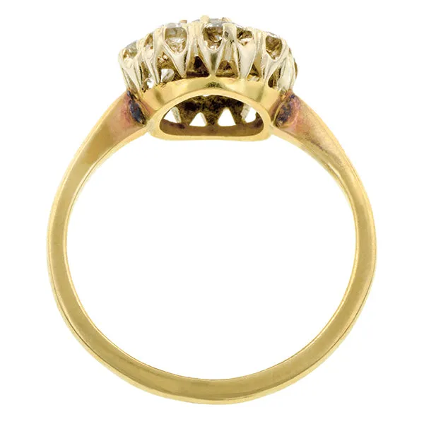 Vintage Diamond Cluster Ring, RBC; 0.81ctw