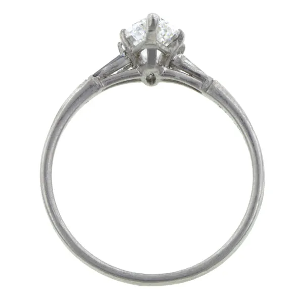 Vintage Diamond Engagement Ring, Marquise 1.23ct