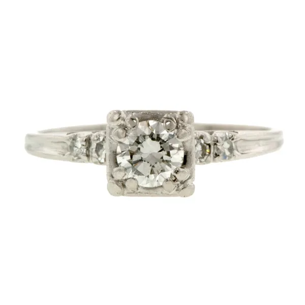 Vintage Engagement Ring, RBC 0.40ct