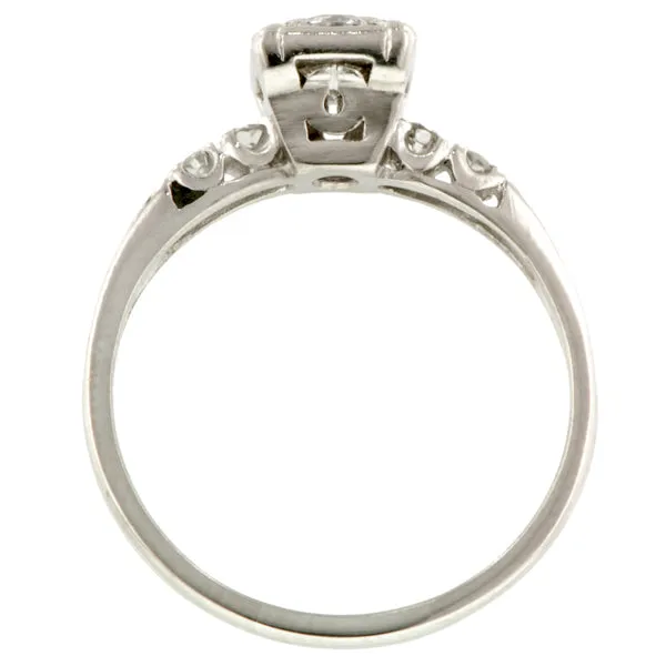 Vintage Engagement Ring, RBC 0.40ct