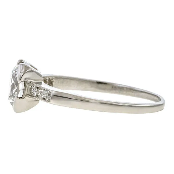 Vintage Engagement Ring, RBC 1.30ct.