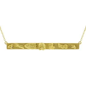 Vintage Natural Nugget Bar Necklace