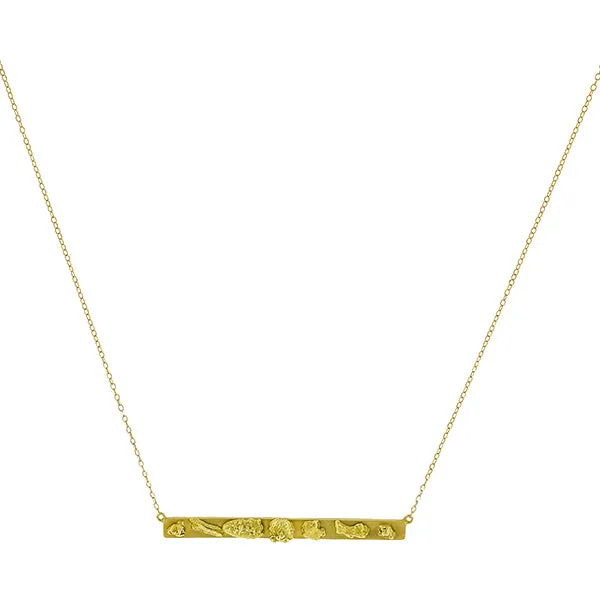 Vintage Natural Nugget Bar Necklace