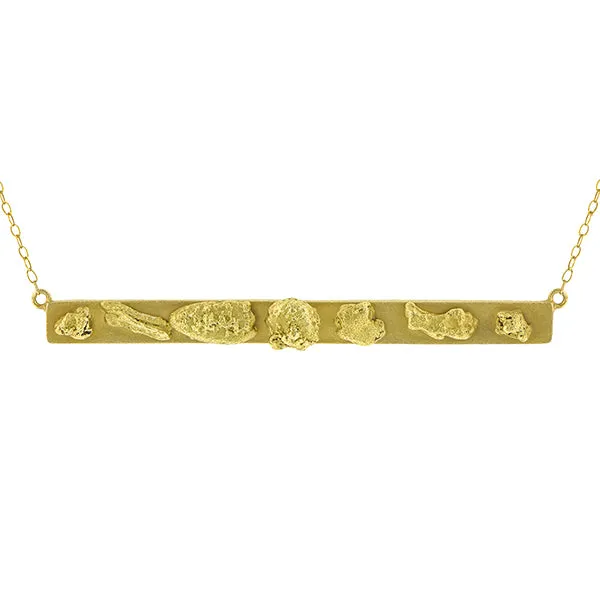 Vintage Natural Nugget Bar Necklace