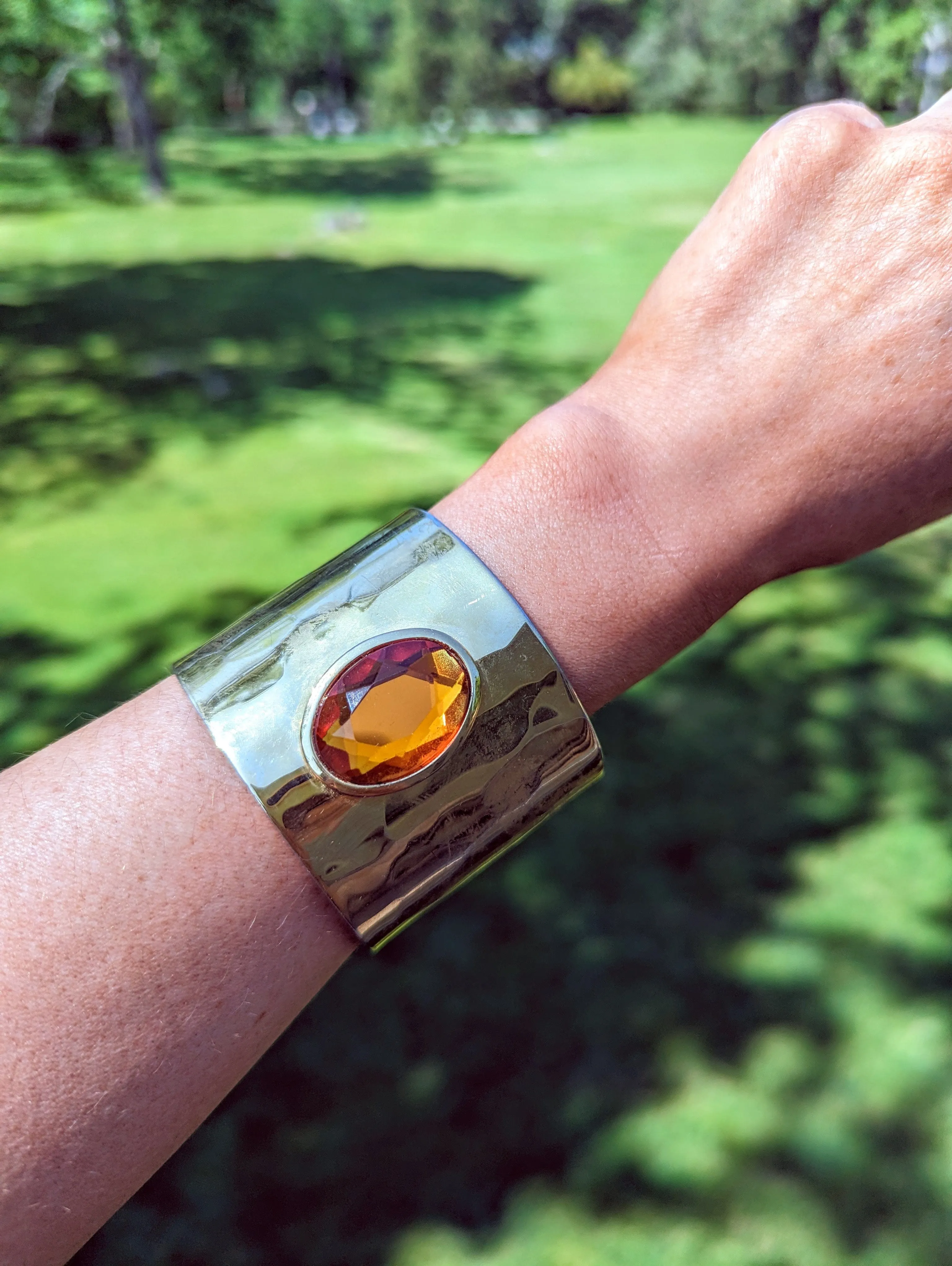 Vintage - Orange and Gold Cuff