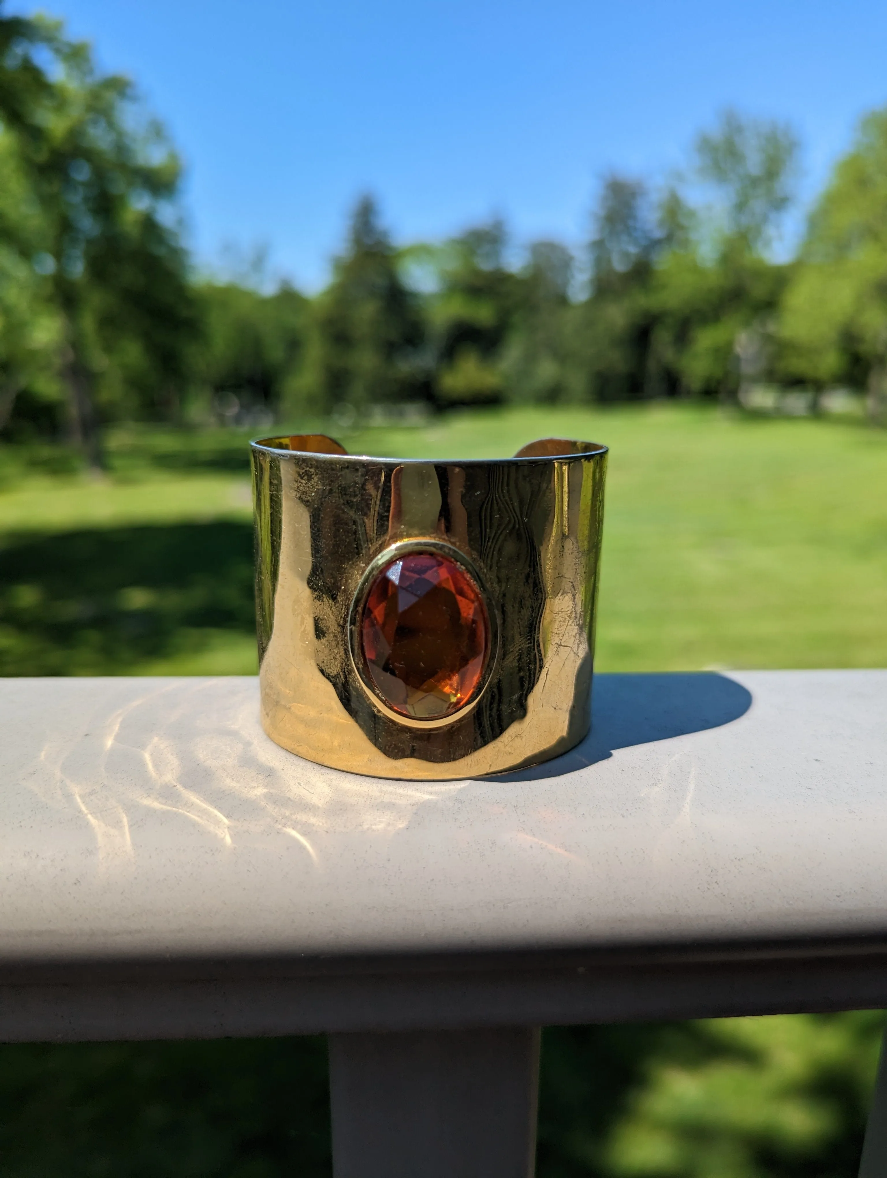 Vintage - Orange and Gold Cuff