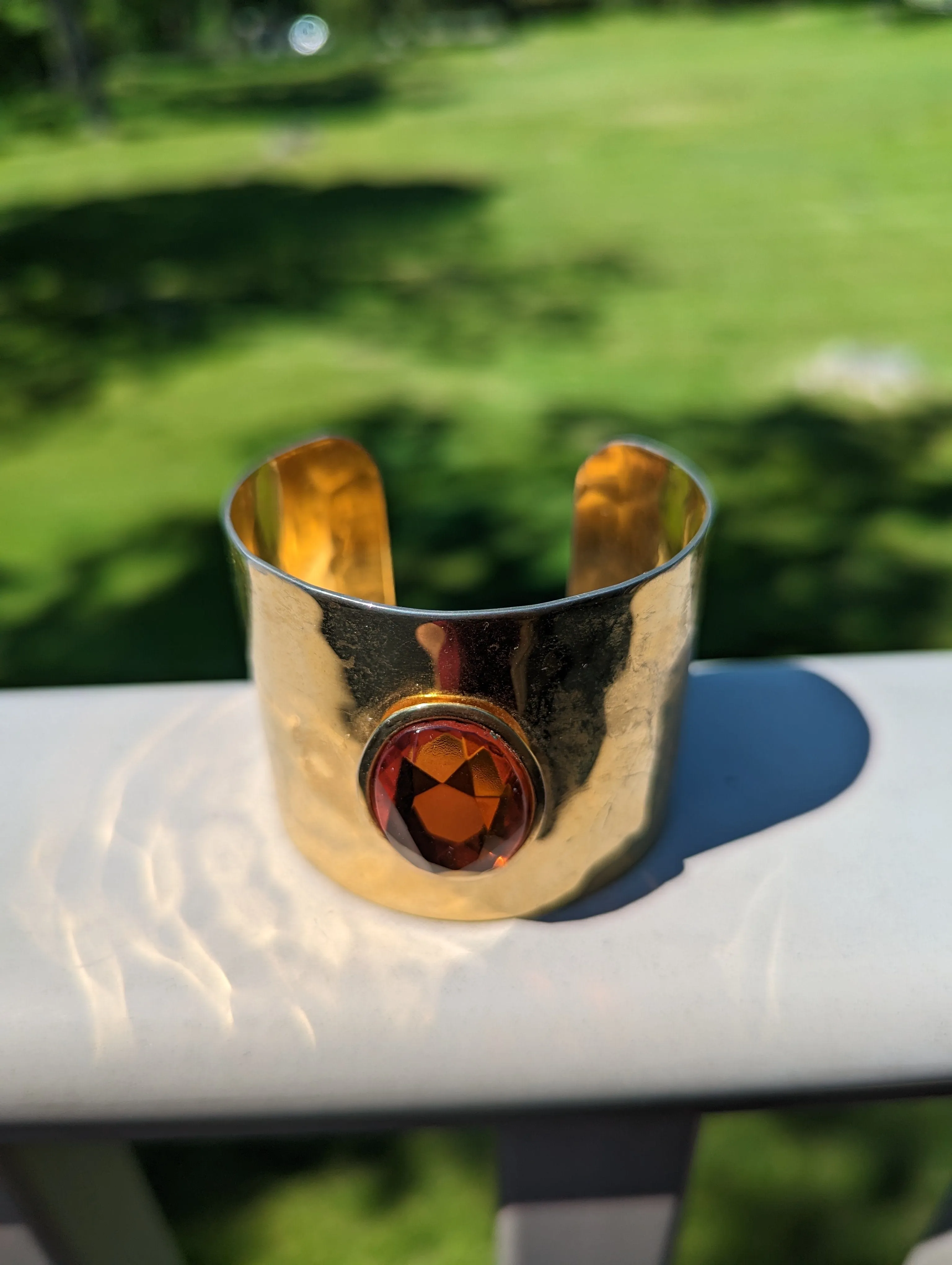 Vintage - Orange and Gold Cuff