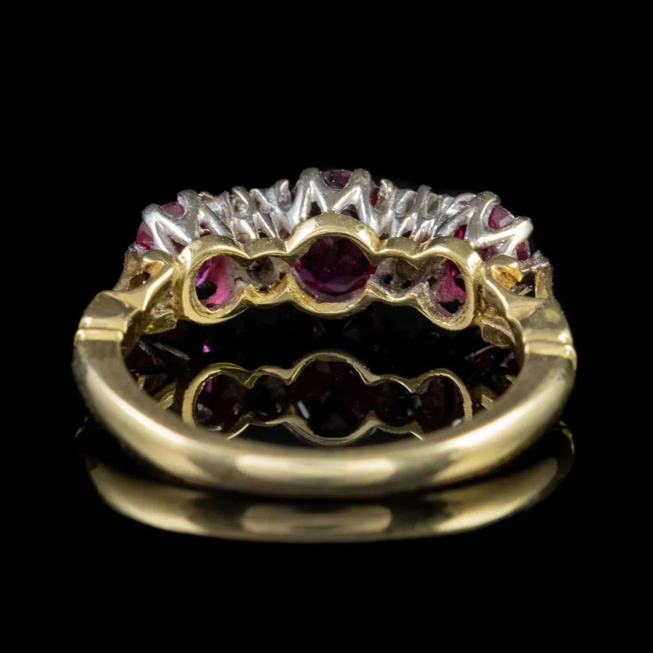 Vintage Ruby Diamond Ring 1.10Ct Ruby 18Ct Gold