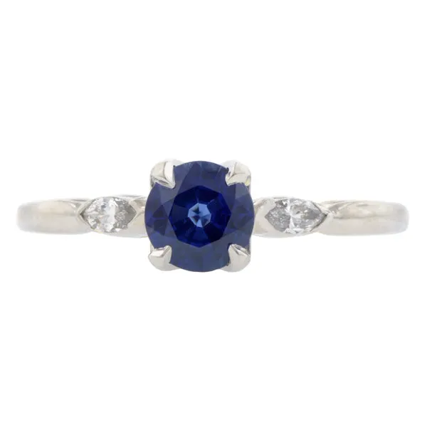 Vintage Sapphire & Diamond Ring