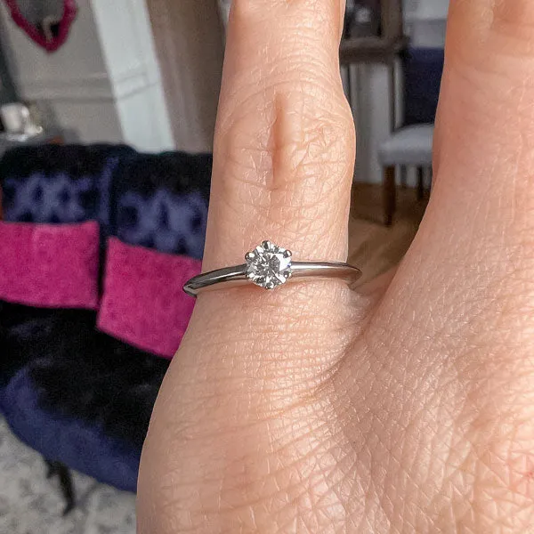 Vintage Tiffany & Co Solitaire Engagement Ring, RBC 0.20ct.