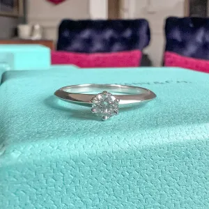 Vintage Tiffany & Co Solitaire Engagement Ring, RBC 0.20ct.