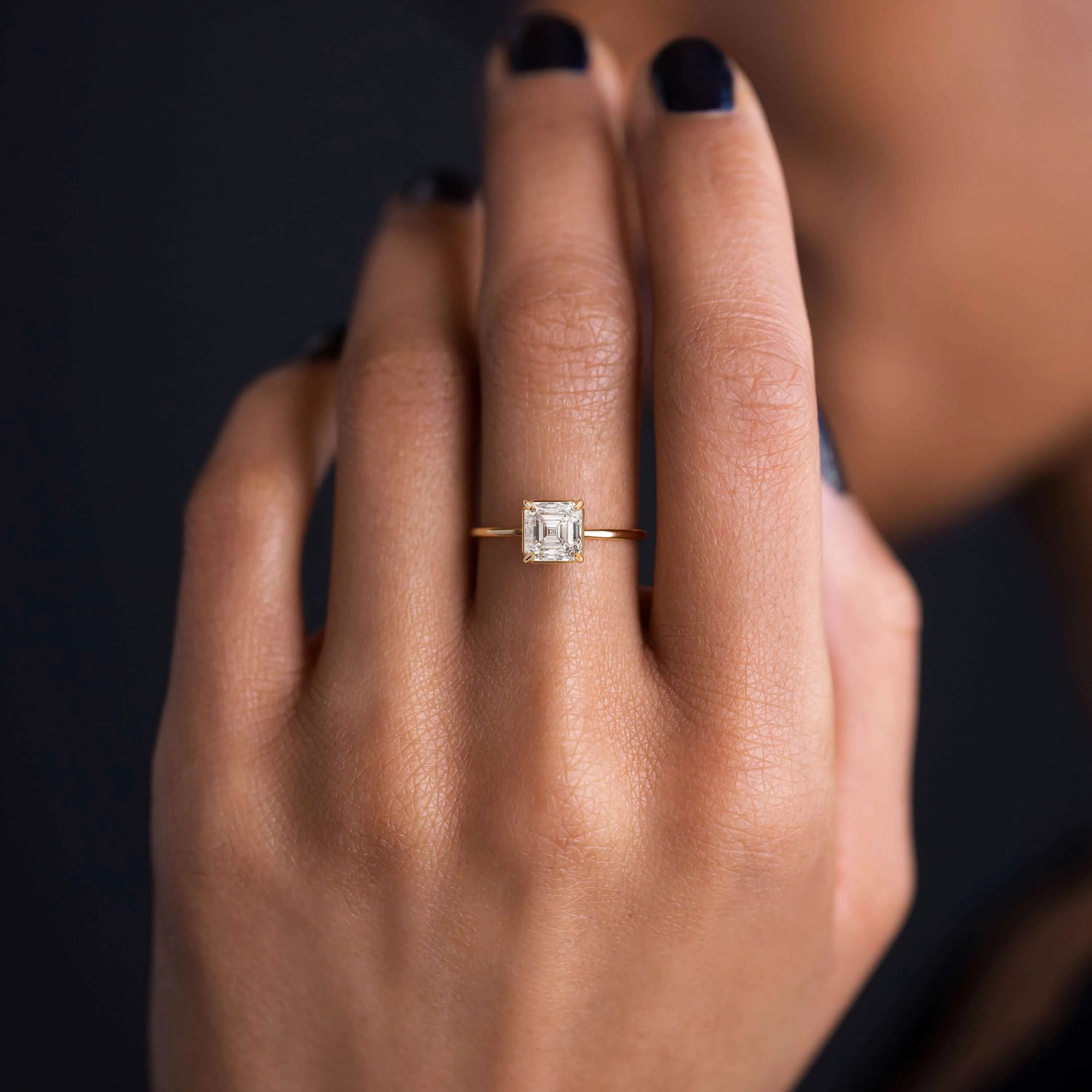 Whisper Ring, Asscher Cut