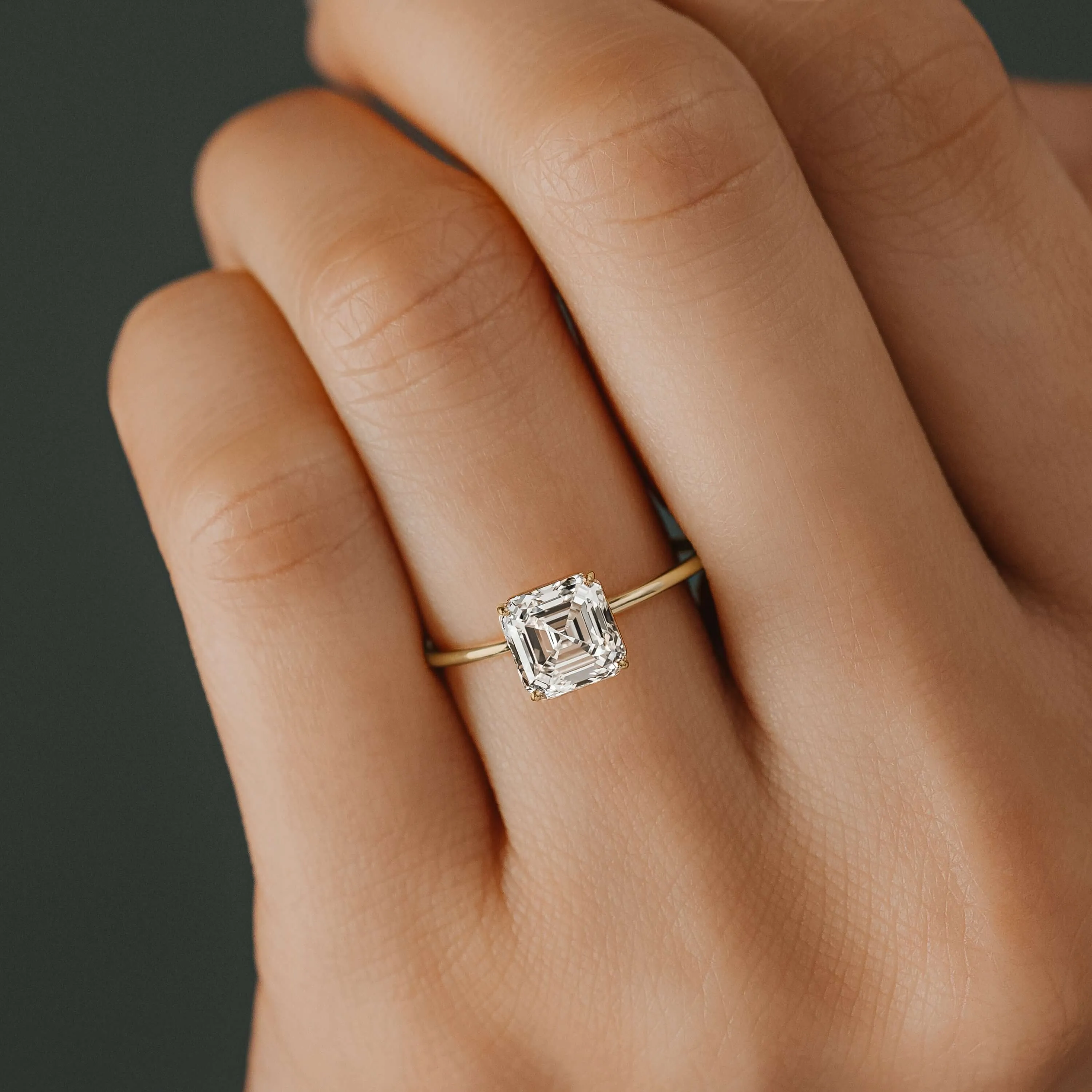 Whisper Ring, Asscher Cut