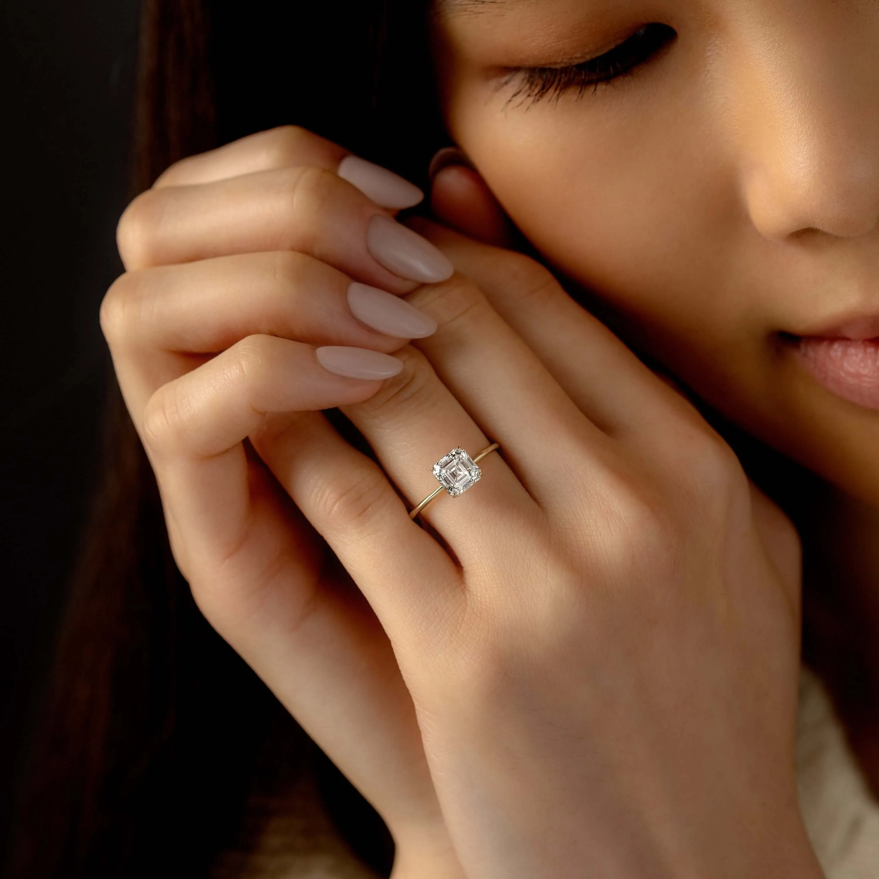 Whisper Ring, Asscher Cut