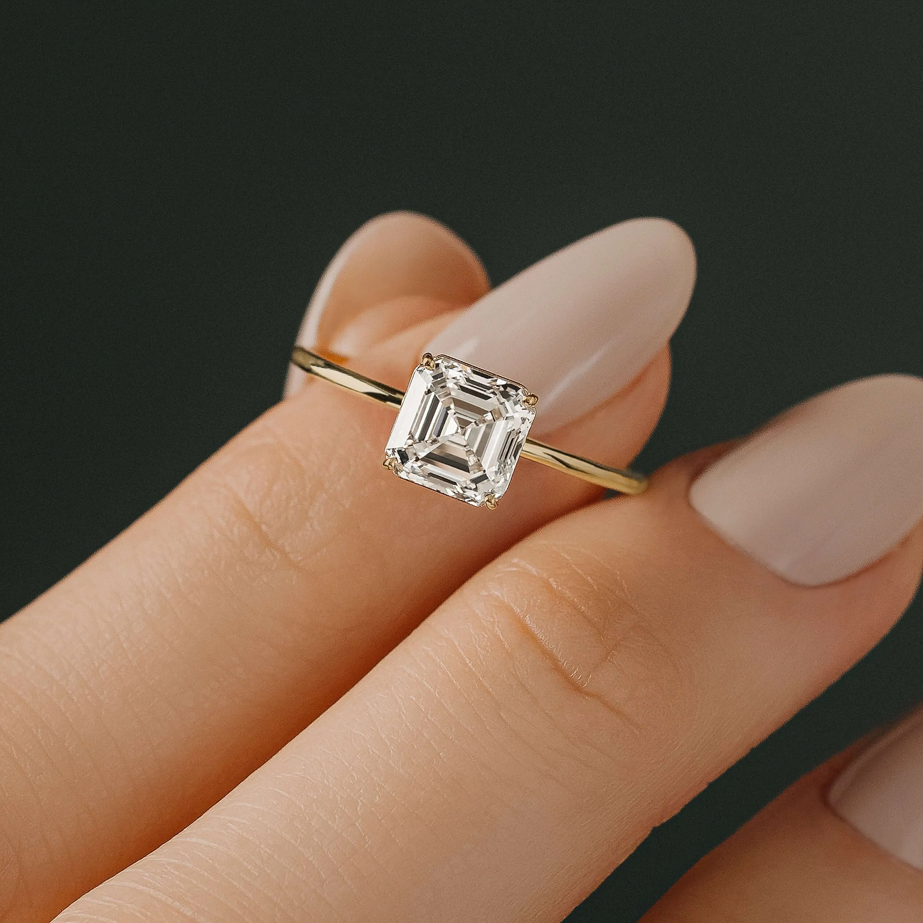 Whisper Ring, Asscher Cut