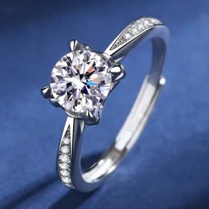 White Gold Couple Moissanite Ring